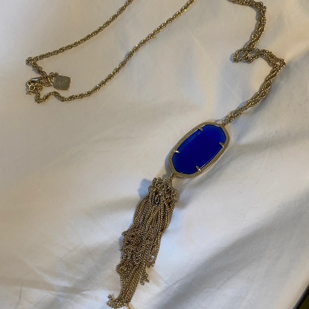 Kendra Scott Rayne Long Pendant Necklace - blue